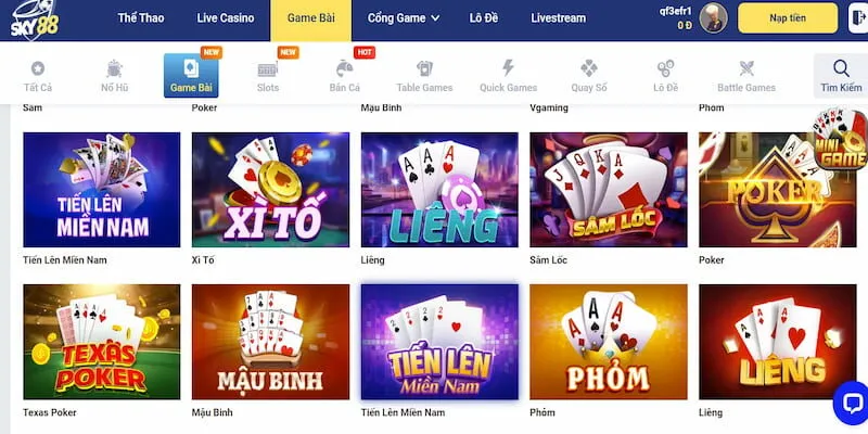 Giới thiệu bài liêng SKY88 - Cơ hội giải trí tuyệt vời