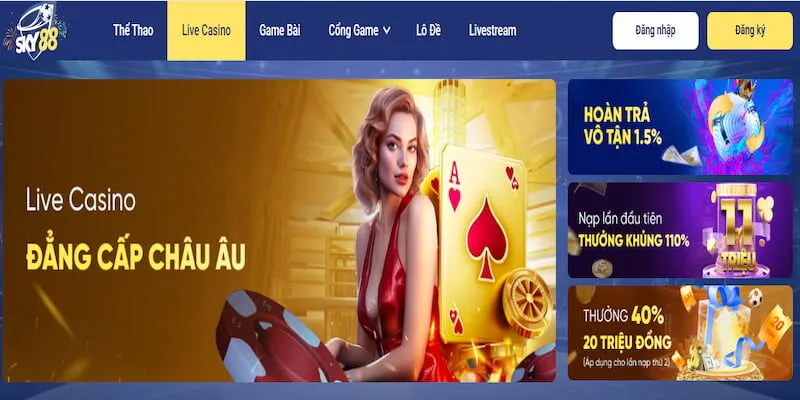 Casino SKY88 là điểm đến lý tưởng với đa dạng sản phẩm chất lượng