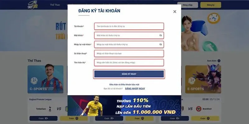 Cung cấp đầy đủ thông tin cần thiết để đảm bảo quá trình đăng ký diễn ra suôn sẻ