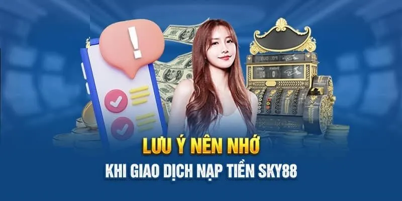 Người chơi cần nắm được một vài lưu ý quan trọng trên khi nạp tiền tại SKY88